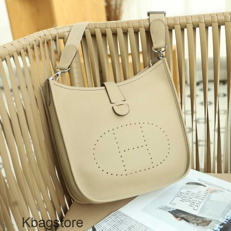 

Designer Bags Bag Summer 2023 Leather Herms Evelyns Tote Fashion Lychee Pattern Style Shoulder Crossbody Bucket Women Women's 4stw, Elephant grey
