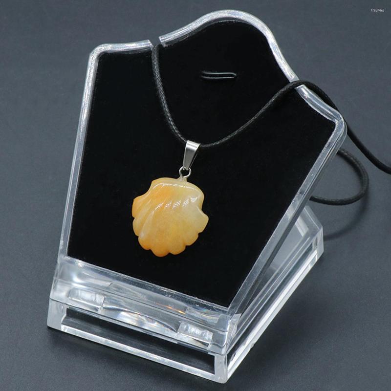 

Chains Necklace Natural Stone Hand-Shaped Pendant Charms For Women Birthday Gift Jewelry