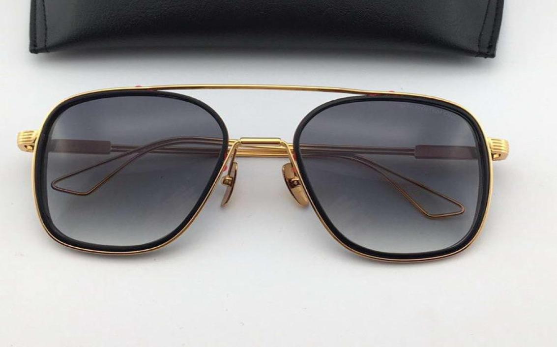 

Men System Square Sunglasses 103 Gold Black Frame Grey Gradient Lens Fashion sunglasses Eyewear New with Box5846745