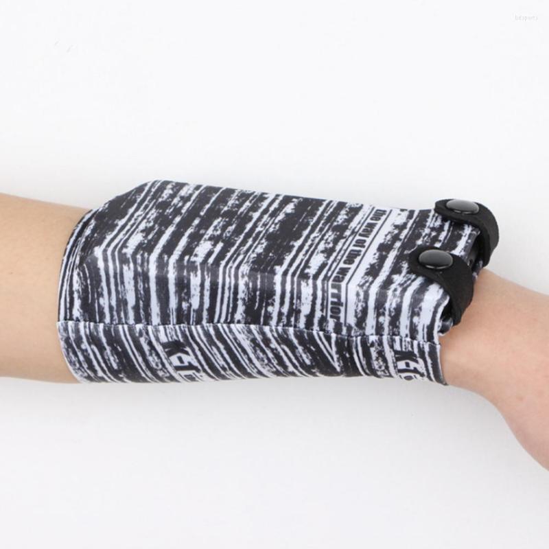 

Outdoor Bags Wrist Bag Large Capacity For 7 Inch Mobile Phone Gym Sports Arm Pack Nylon Jogging Snap Design Daily Card Key Elastic, Black color