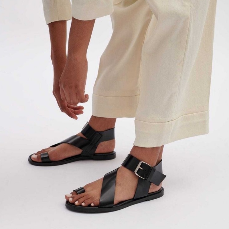 

Sandals Men Sandals Pu Leather Buckle Strap Black White Sandale Homme Sandales Handmade Zapatos Hombre 230413