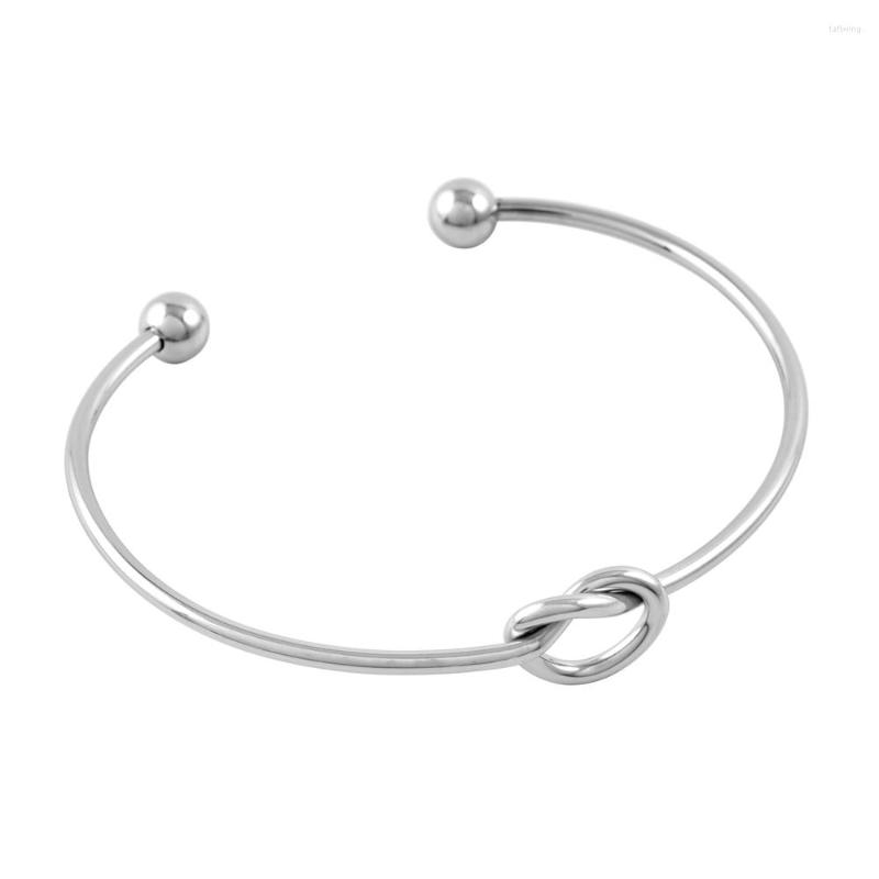 

Bangle MJB0522 100 Pcs/lot Feminina Simple Knot Women Bridesmaid Jewelry Stainless Steel