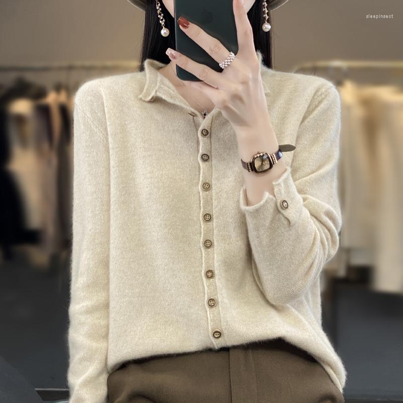 

Women's Knits Wool Women's Cardigan Sweater Casual Loose Solid Color Cashmere Knitted Long Sleeve Thin O-Neck Special, Black