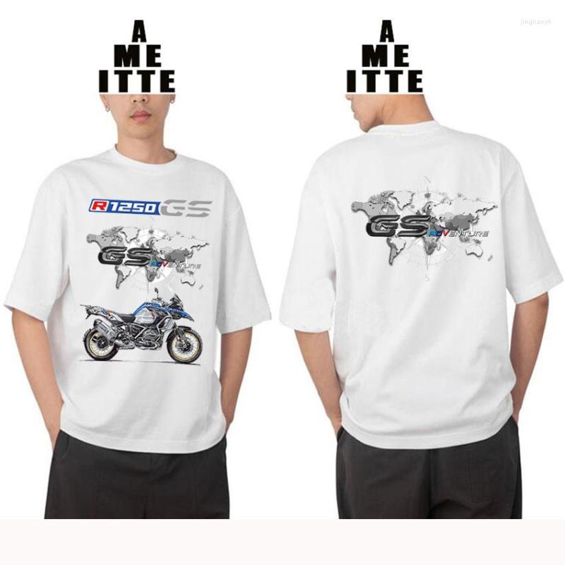 

Men' T Shirts GS Adventure Style Ride Sport Apparel T-Shirt Men Short Sleeve R1250 Motorcycle Double-Sided Print Tshirts Boy, Z17018