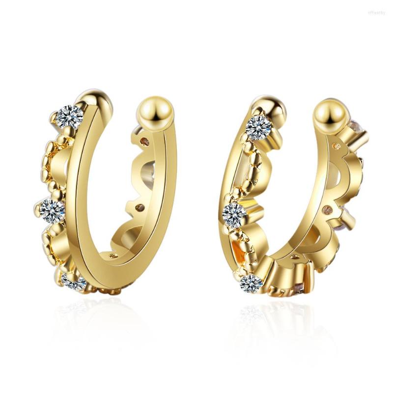

Backs Earrings Clear Sapphire CZ Fashion Original 925 Sterling Silver Clip Jewelry Luxury For Women