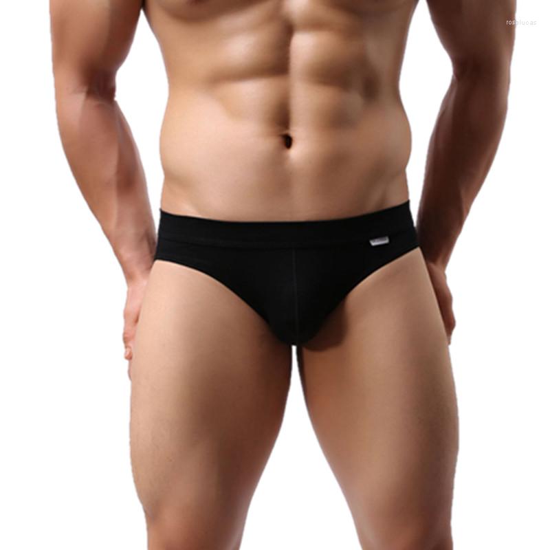 

Underpants Men' Modal Underwear Low Waist Sexy Solid Underwears Men Calzoncillos Male Gay Brief, Black