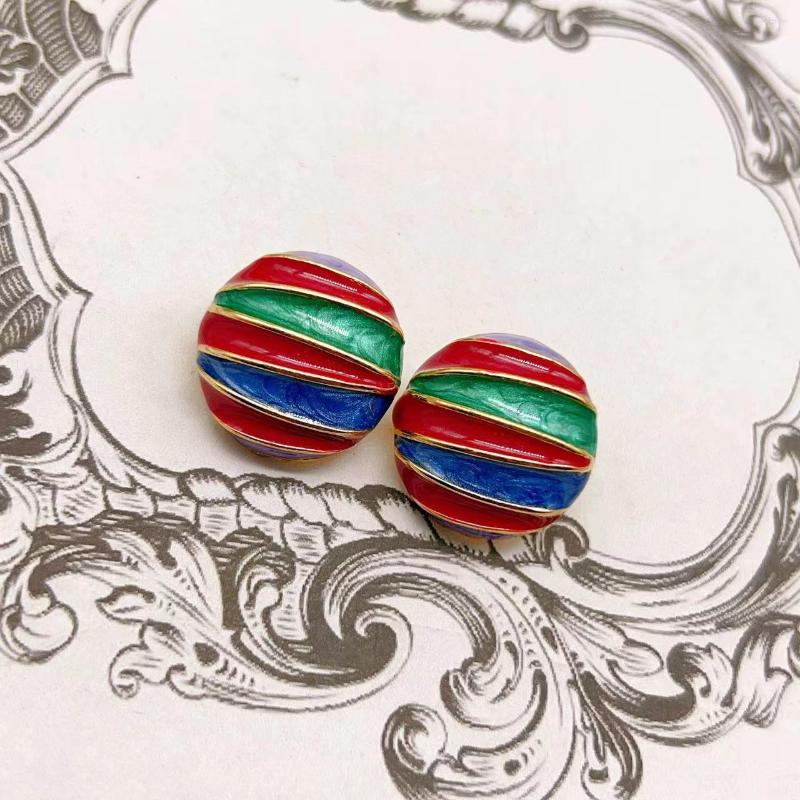 

Stud Earrings Fashionable Colorful Drip Glaze Brincos Gifts Accessories For Women