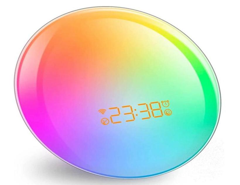 

Watch Bands Sunrise Alarm Clock For Bedrooms Colorful Lights Bedroom White Noise Machine AdultampBaby Sleep Sound8441217