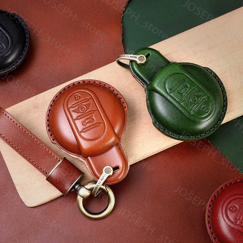 

Key Rings Leather Car Key Case Cover for BMW MINI COOPER S ONE JCW F54 F55 F56 F57 F60 CLUBMAN COUNTRYMAN Remote Fob Holder Shell Keychain J230413