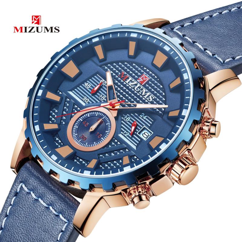 

Wristwatches Mens Watches Top Quartz Watch Men Fashion Military Waterproof Chronograph Sport Saat Relogio Masculino, Gold