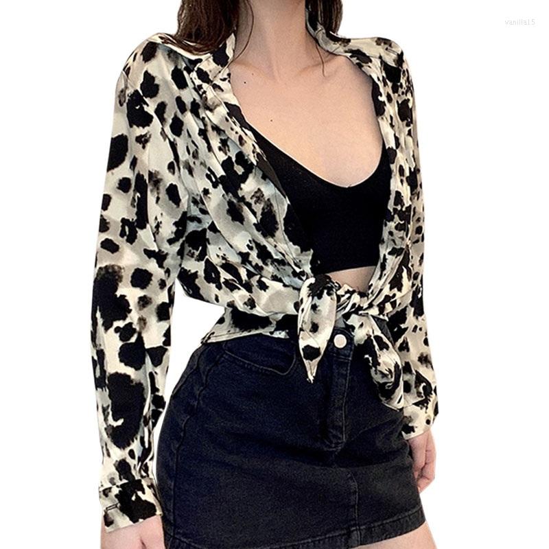 

Women' Blouses Autumn And Winter Spring Leopard Print Long-sleeved Loose-fitting Fashion Retro Shirt, Picture shown
