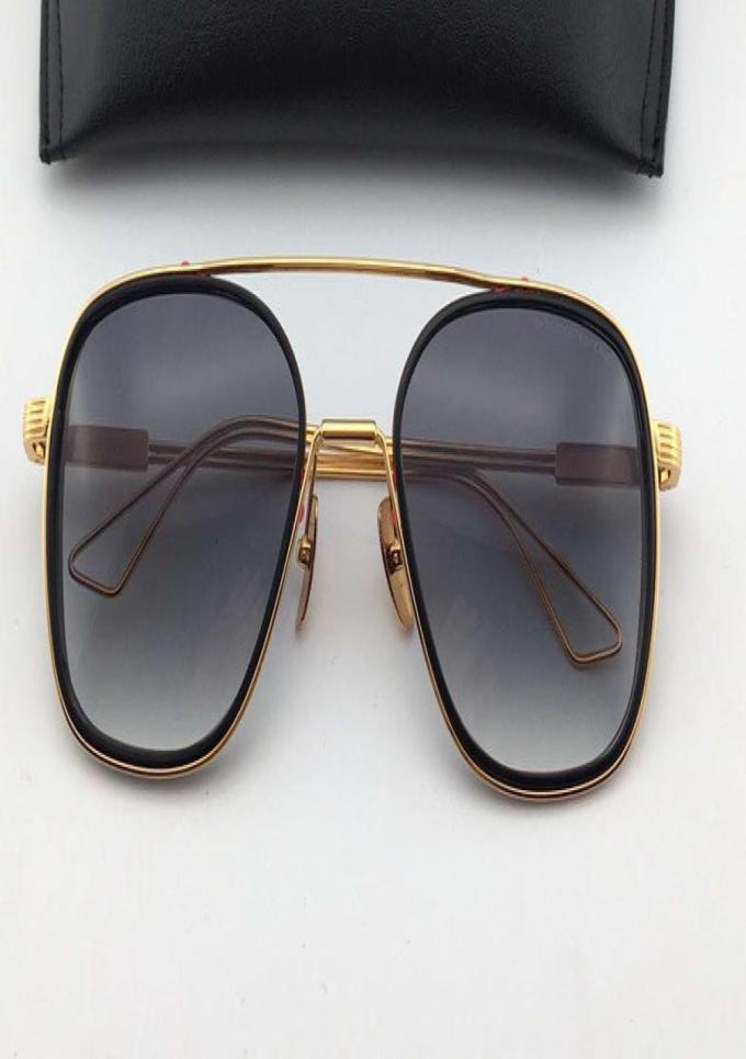 

Men System Square Sunglasses 103 Gold Black Frame Grey Gradient Lens Fashion sunglasses Eyewear New with Box1354131