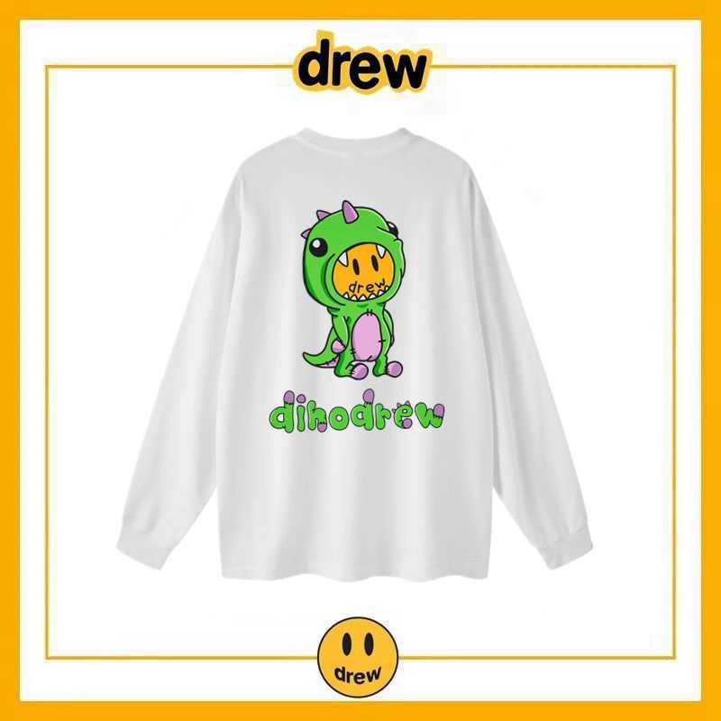 

DrewHouse Letter Dinosaur Smiling Face Fashion Brand Loose Couple Cotton FOG Long Sleeve T-shirt for Men Men's Hoodies, Shipping fee