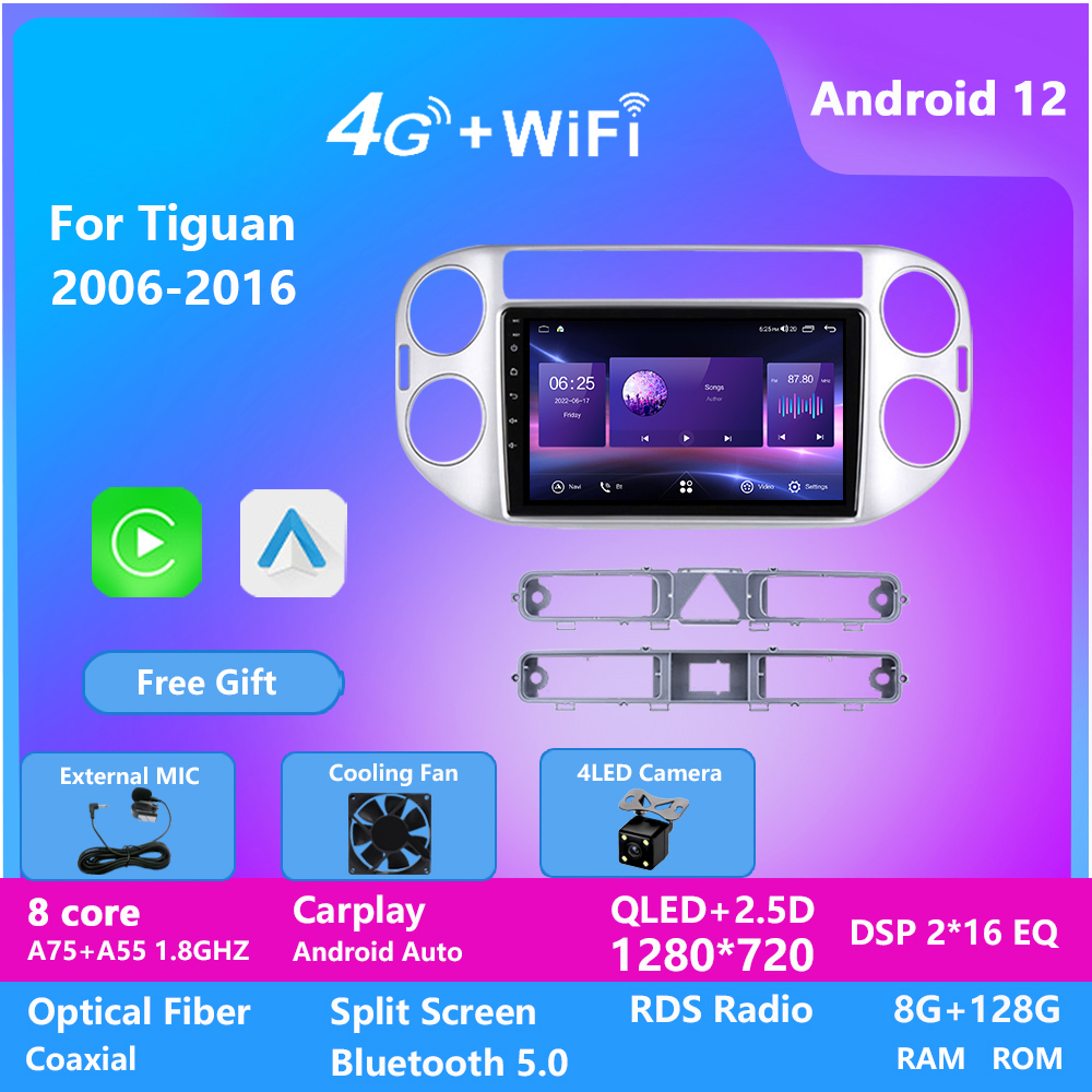 

Android Car Video GPS Navigation IPS DSP unit For Volkswagen TIGUAN 2010 2011 2012 2013-2018 CarPlay Auto stereo