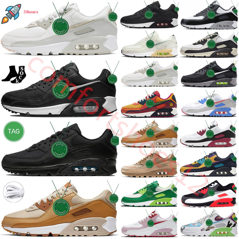 

Men Maxs Cushion 90 sports shoes women triple Black white Pewter Red Multi-Color Pastel White Mint Green Hemp Burgundy Crush outdoor Sneakers size 13 size 12 eur 47, Color # 7