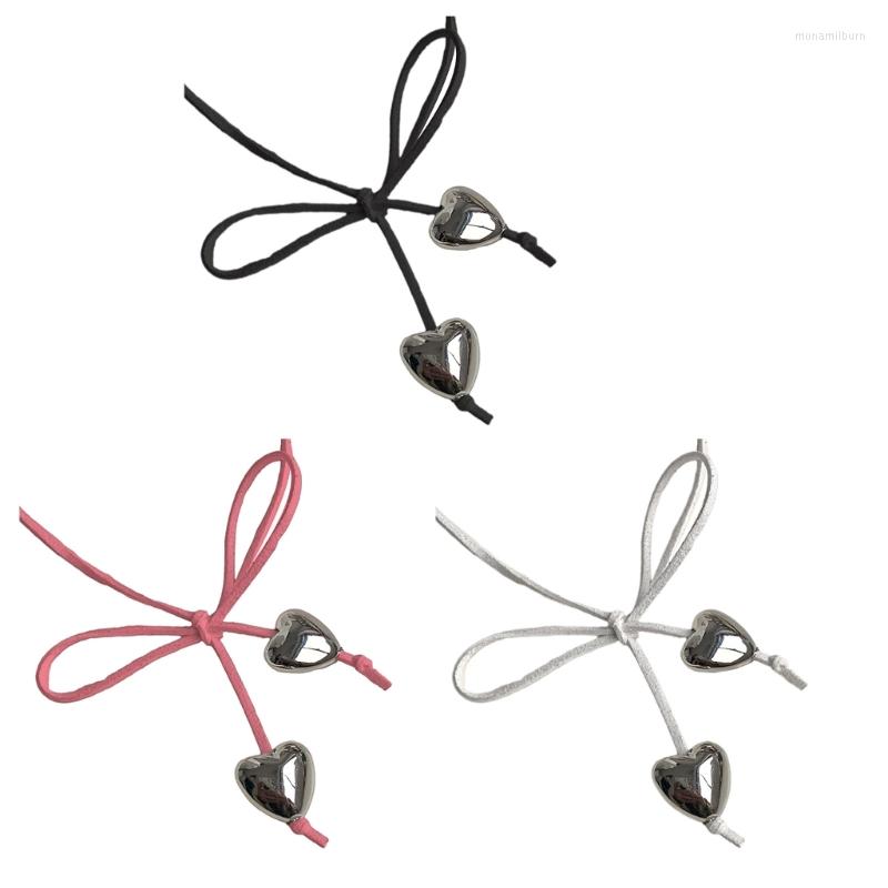 

Choker Heart Pendant Long Necklace Gothic Tie Cord Of Women Charm Jewelry