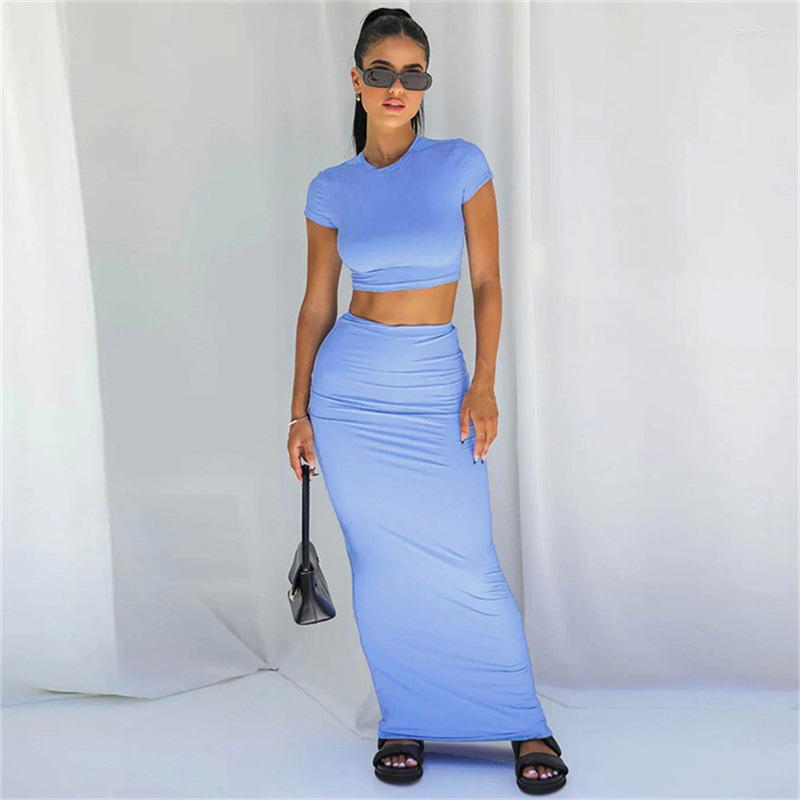 

Work Dresses European-american Style 2023 Spring And Summer Women's Short Crop T-shirt High Fanny Pack Hip Half Skirt Casual Suit, Black