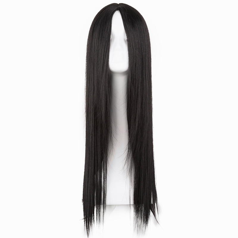 

Cosplay Wigs Black Wig Fei-Show Synthetic Heat Resistant Long Straight Middle Part Line Costume Cosplay Hair 26 Inches Salon Party Hairpieces 230413, Brown