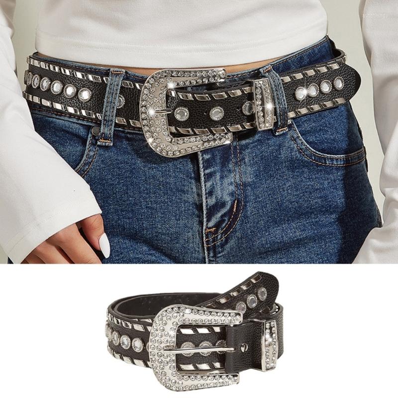 

Belts Cowboy Bling Buckle Belt Full Diamond For Adult, Black