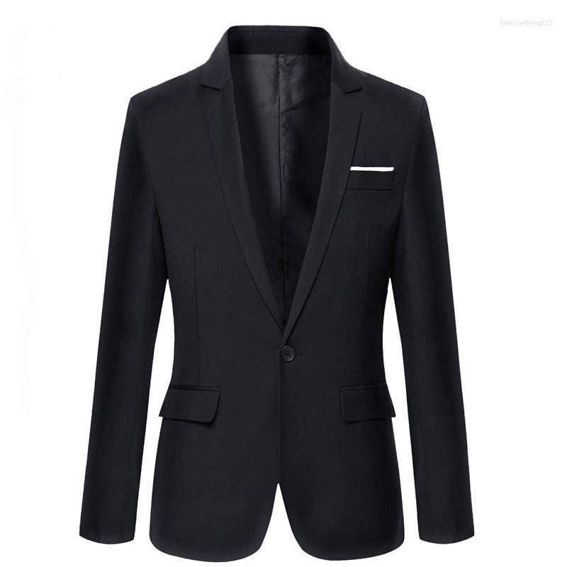 

Men's Suits 2023 Fashion Men's Suit Casual Business Blazer One Button Top Men, Black