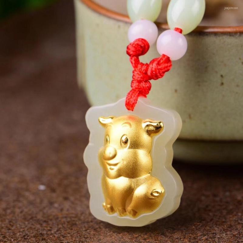 

Pendant Necklaces 5A Natural Chinese Zodiac Animals Necklace Genuine Crystal
