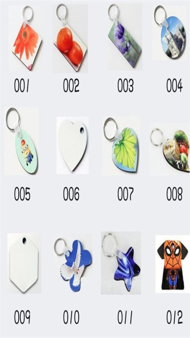 

New 2021 sublimation mdf heart round blank key chain transfer printing blank keychains key ring jewelry material consumables 39646932