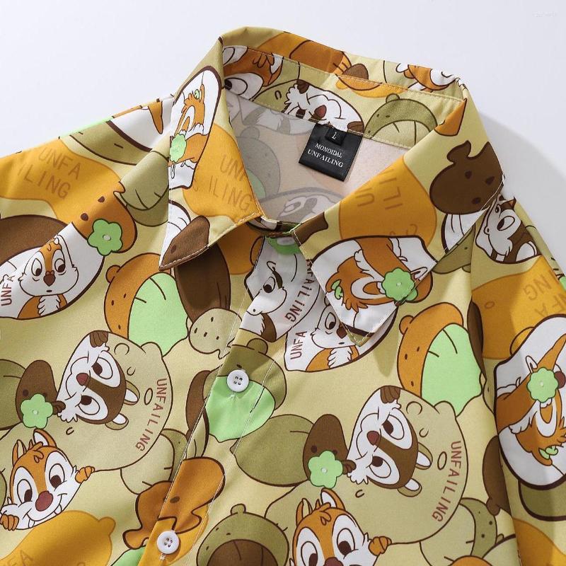 

Women's Blouses Casual Street Printed Short Long Sleeve Print Shirt Women Men 2023 Hawaii Beach Oversize Fashion Harujuku Shirts Couple, Yellow