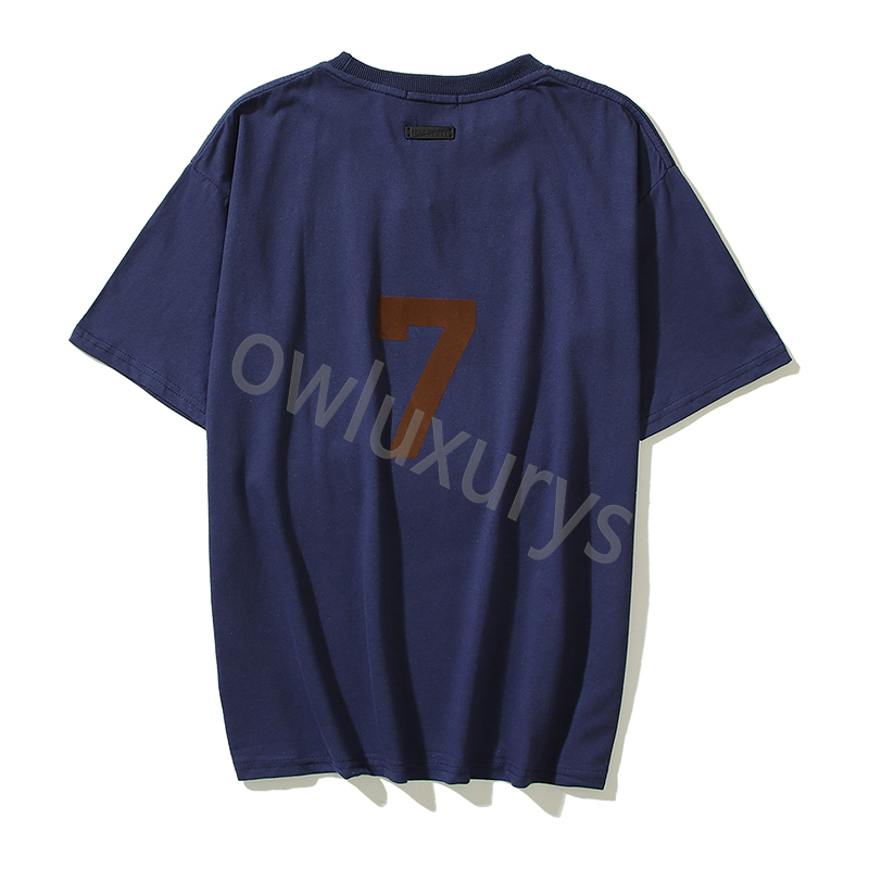 

Designer brand of luxury T-shirt men' t shirt loose 100% cotton fears Clothing spray letter short sleeve spring summer tide men and women tee essen shirts ofgod, The same as original