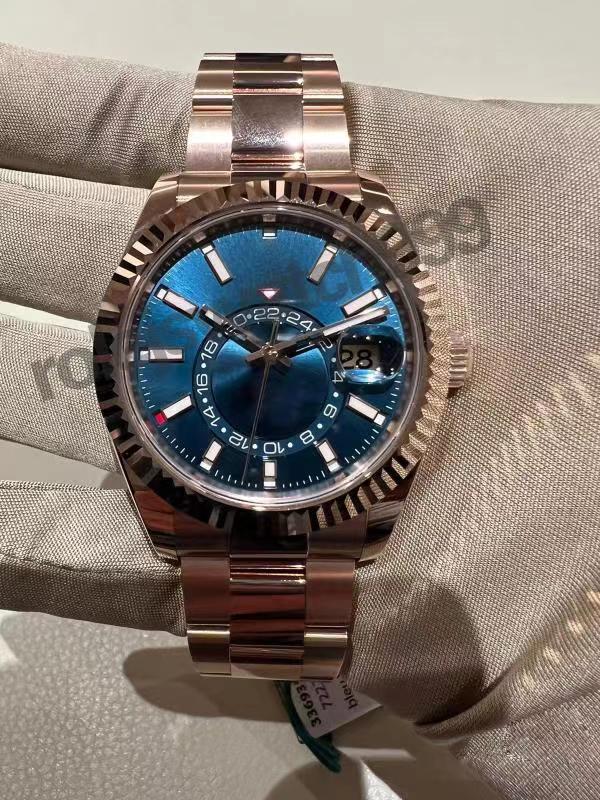 

2023 new green Skydweller mens watch designer rlx Reloj 42MM watches Small Dial Sapphire Calendar original high quality writwatches Sapphire stainless steel, Multi-color