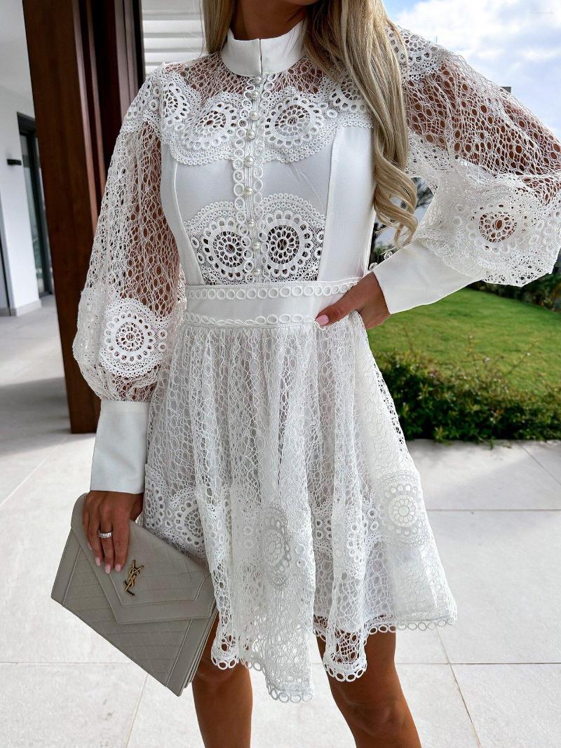 

Casual Dresses For Women 2023 Summer Fashion Unisex Lace Ins Style Long Sleeve Ladies Dress High Street