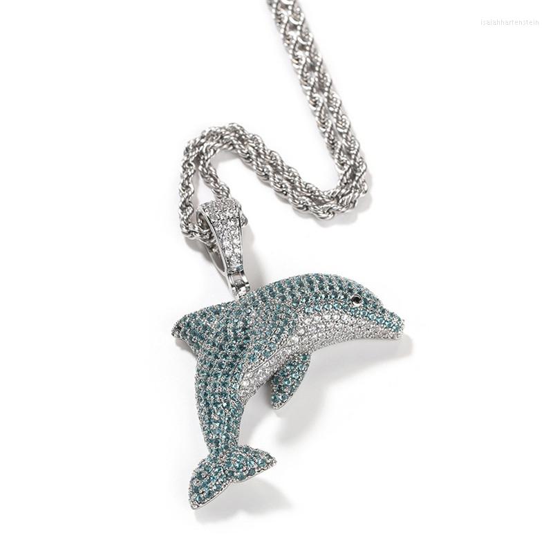 

Pendant Necklaces Shiny Marine Animal Necklace Gold And Silver Colors For Men Women Hip Hop Fashion Jewelry Gifts