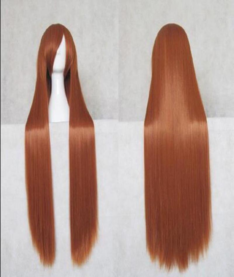 

Fashion new Anime cosplay 100cm Long straight hair Orange wig9190629, Mix color