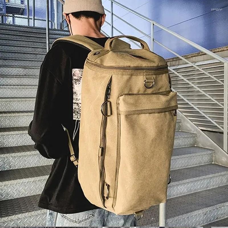 

Backpack School Book Bag Laptop Computer Backpacks Travel Outdoor Sports Cylinder Canvas, Black