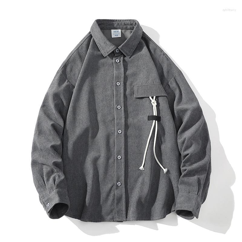 

Men's Dress Shirts Korean Long Solid Fashion Casual Sleeve Shirt Color Spring Loose Men Style For, Khaki shirts