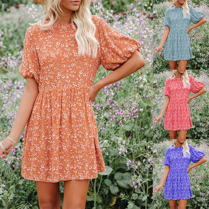 

Party Dresses European Women Clothing 2023 Summer Dress Sexy Tie V Neck Solid Color Mini Casual A Line Sleeveless Simple Beach, Orange