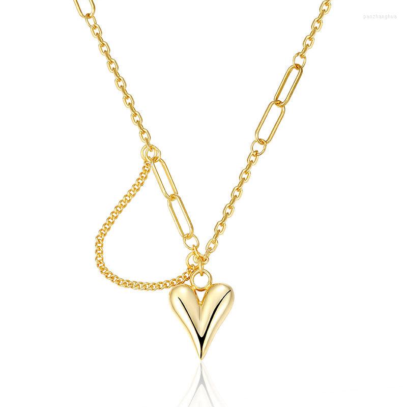 

Chains Jewelry 925 Sterling Silver Golden Style Necklace Medium And Long Chain Women's Simple Niche Net Red Love