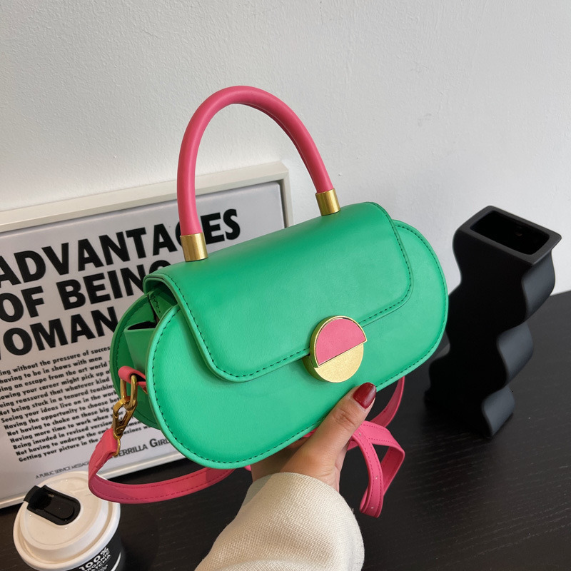 

Evening Bags Women's Bag SpringSummer Fashion Trend Shoulder Bag Korean Version Contrast Color Versatile Crossbody Bag 230413, White