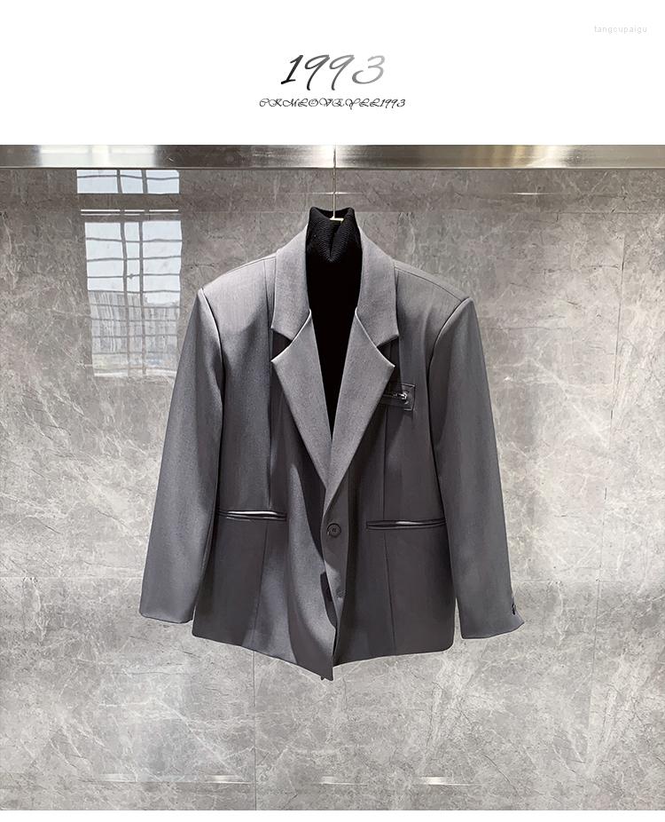 

Men' Suits Gh0673 Fashion Men' Coats & Jackets 2023 Runway Luxury European Design Party Style Clothing, Black