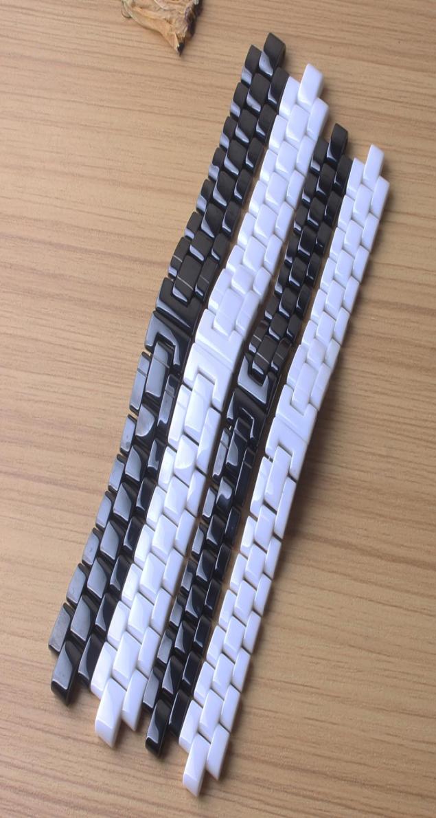 

for Ceramic watch band 19mm 16mm High Quality Black White Ceramic Strap Bracelet steel buckle Deployment band polished watchbands 5415251