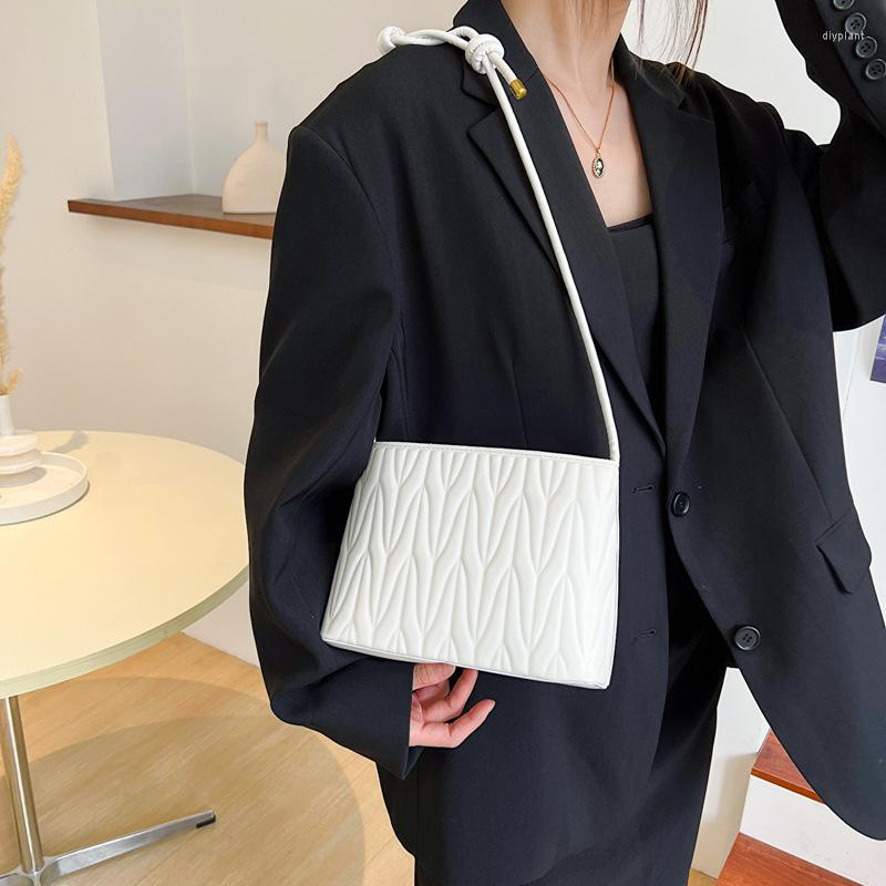 

Evening Bags Fashion Retro Casual Adjustable Women Totes Shoulder Female PU Leather Pleated Solid Color Handbag For Shopping Bag, Black