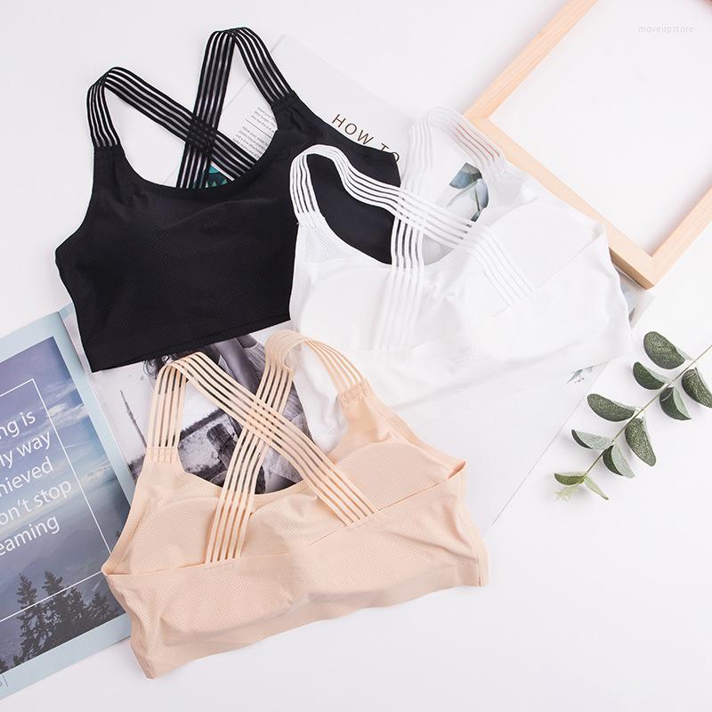 

Yoga Outfit Seamless Sports Bra Women Fitness Top Gym Shockproof Push Up Sport Running Crop Breathable Workout, Black