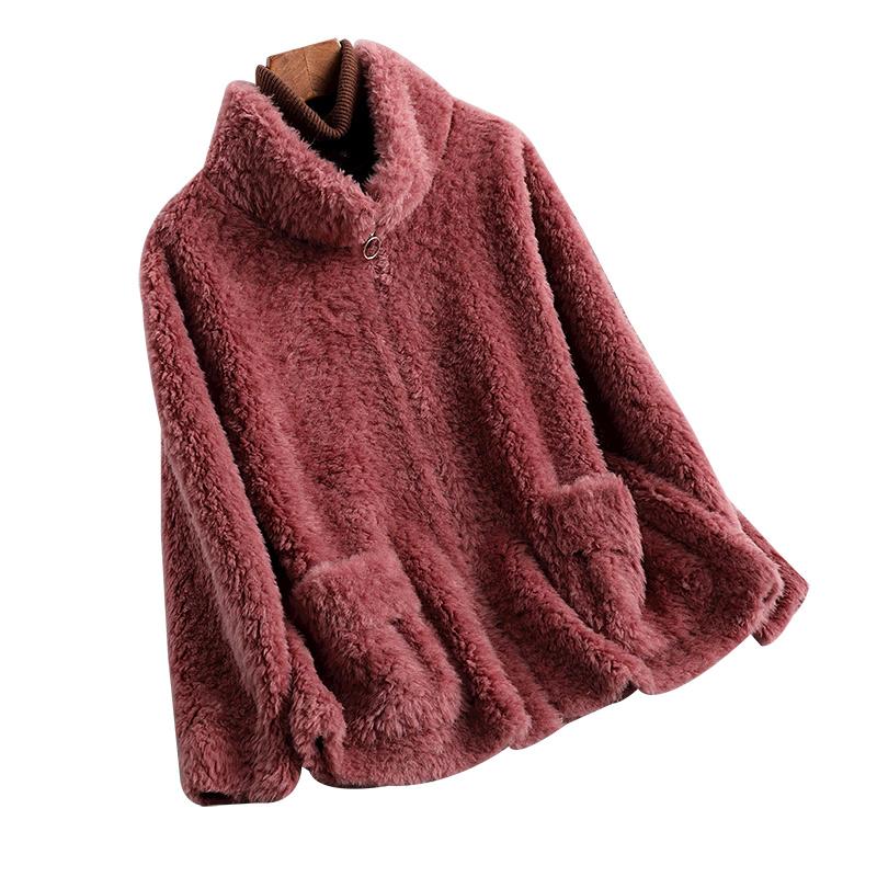 

Women' Fur & Faux 2023 Women Autumn Winter Real Lamb Coat Lady Genuine Granular Sheep Shearing Jacket Female Casual Warm Thick Outerwear K4, Senglinxi