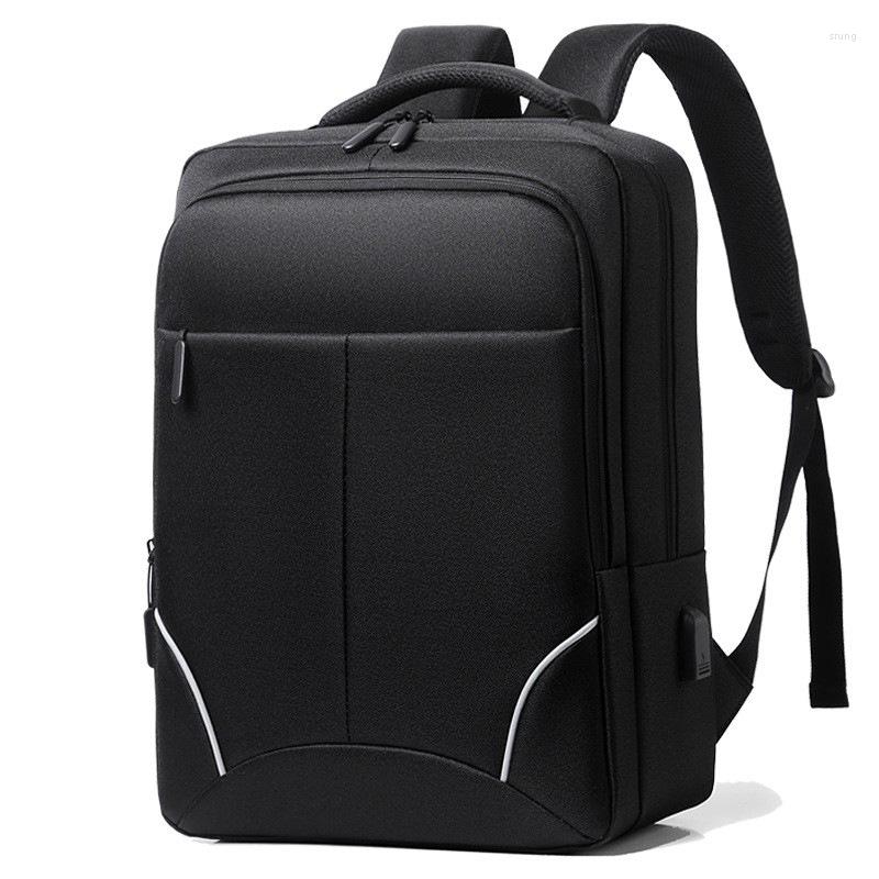 

Backpack 2023 Luxury Large 15.6 Inch Laptop Men USB Computer SchoolBag Business Bag Travel Rucksack College Daypack Mochilas, Black