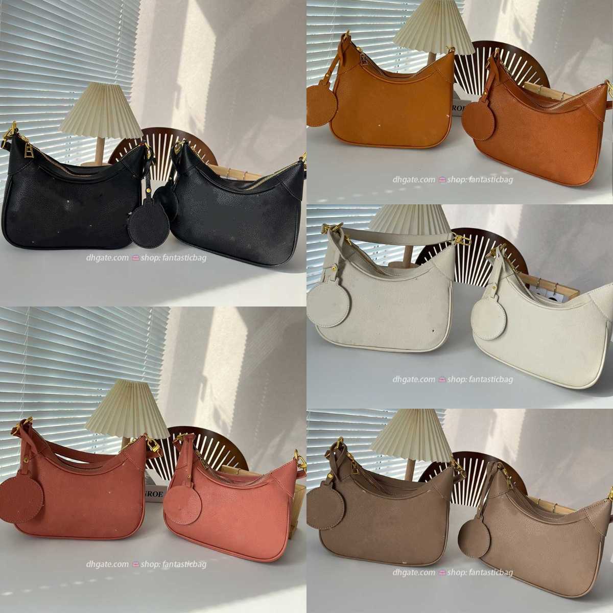 

Bagatelle Underarm Bag Women Hobo 24cm loveyou Shoulder Messenger Handbags Cross Body Bags Zip Handbag purse Genuine Leather Pouch Fashion letters M46112