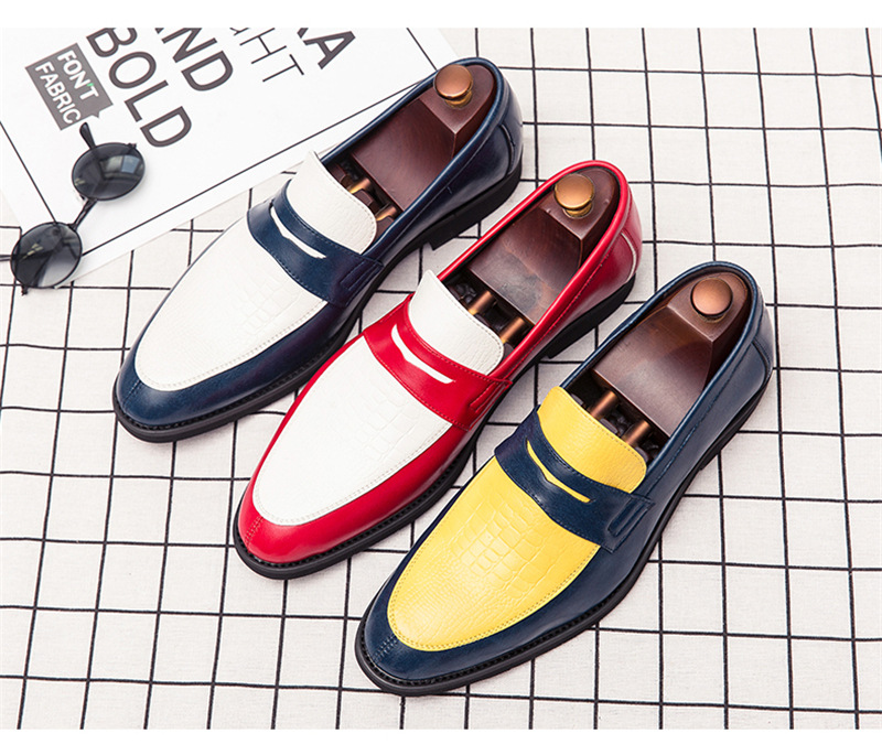 

Leather Shoes Mens Luxury Crocodile Pattern Business Dress Shoes Casual Social Male Wedding Footwear Zapatos Hombre Casual Shoes 38-48