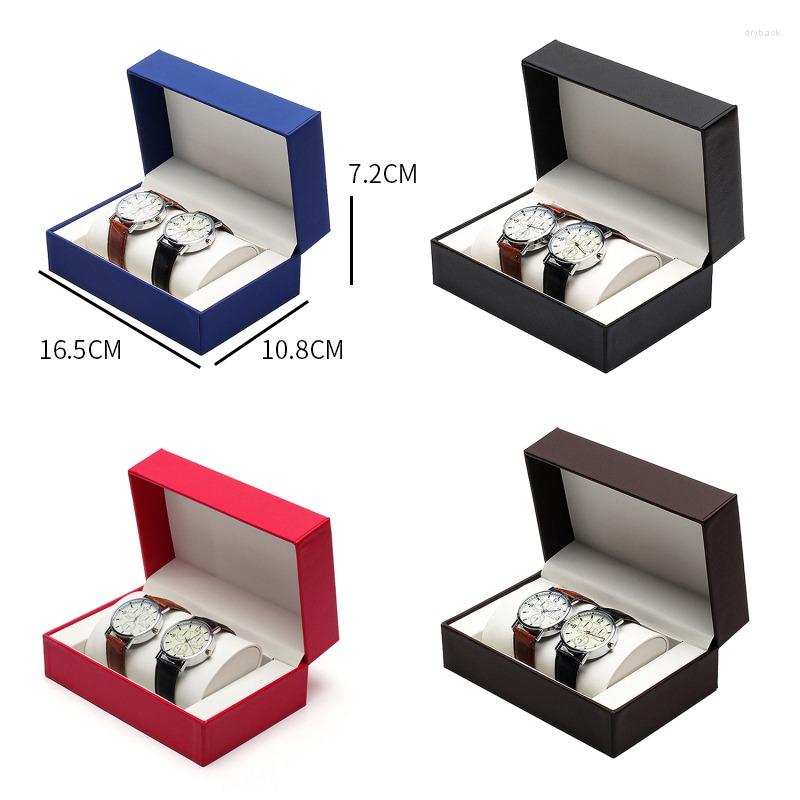 

Watch Boxes 1/2 Solts Leather Storage Box Anti-fall And Shockproof Portable Bag Case For Men & Women Display Holder Stand