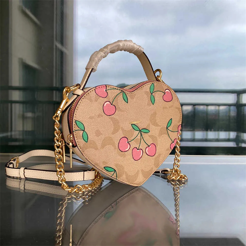 

Shoulder Bag Shoppers Tote Bags Quality Leather Handbag Women Designer Handbags Purses Heart-shaped Lady Fashion Crossbody Bags shaped Purse, Coabag154-1-25x16cm