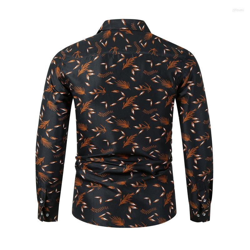 

Men's Casual Shirts Europe And The United States Easy Printing Men Long Sleeve Big Yards Shirt, C73