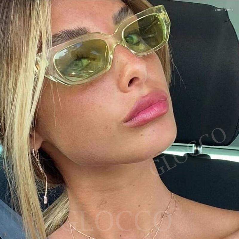 

Sunglasses Simple Square Small Frame Vintage Woman Designer Green Trend Sun Glasses Men Hip Hop Eyewear