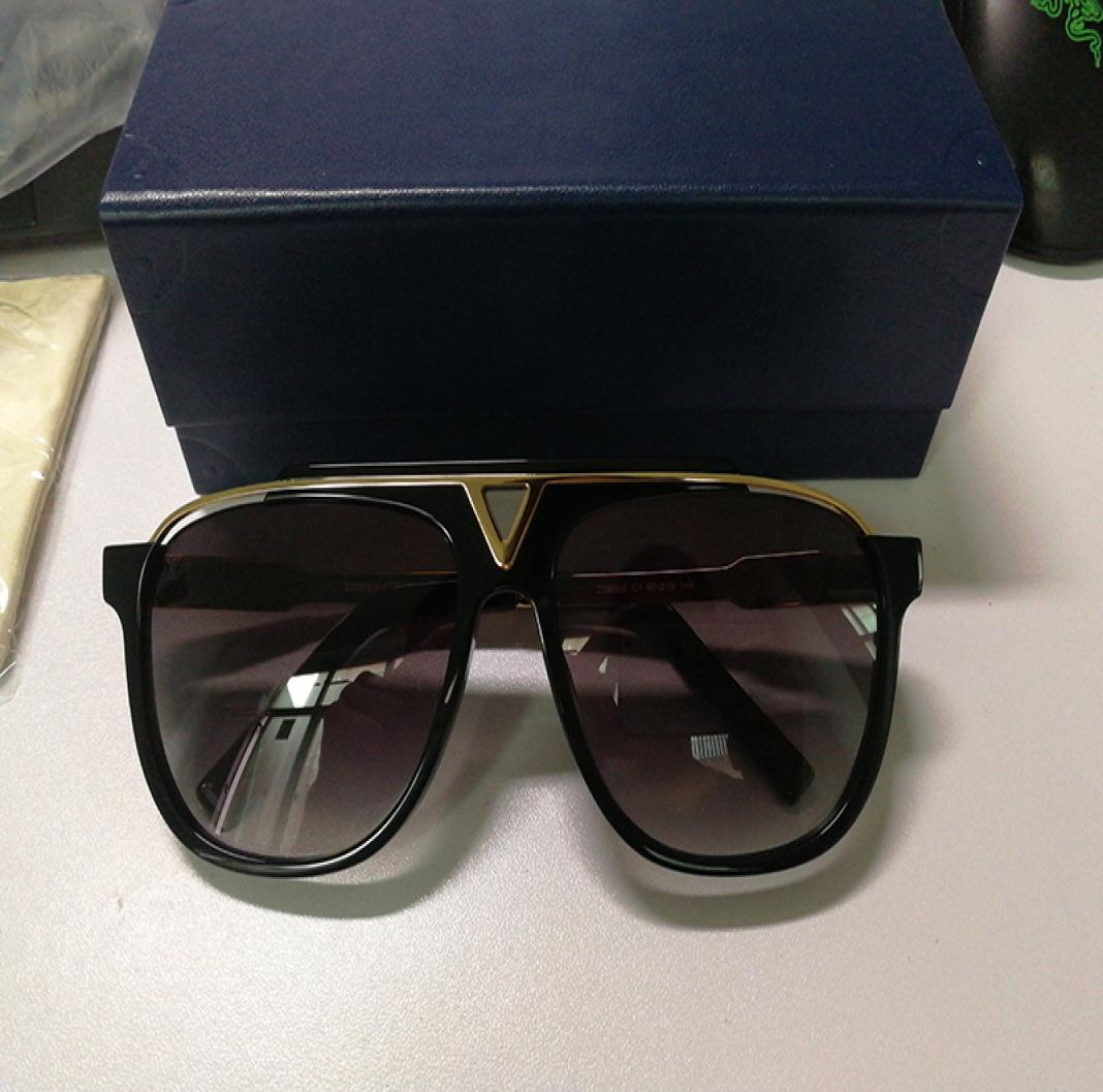 

Luxury evidence sunglasses retro vintage men brand designer shiny gold frame laser logo women top quality with box6919541